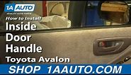 How to Replace Interior Door Handle 95-99 Toyota Avalon
