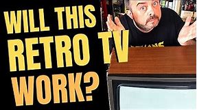 An old '80s television set - but will it actually WORK? Old school tellies nostalgia!