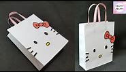 How to make Paper Bag/ DIY Hello kitty Paper Bag/DIY Paper bag for treat/DIY Goodie bag /candy bag