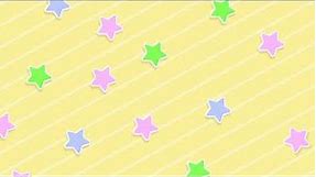 ⭐️🎶 Cartoon Kawaii Stars Stripes Pastel VJ Loop Video Background Video for Edits (FREE DOWNLOAD)