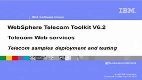 Telecom sample deployment and testing