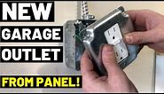 New Garage Outlet From Panel--VERY DETAILED! (New Circuit / GFCI / Breaker Box / FULL INSTALL!)