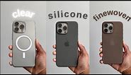 Apple Silicone vs FineWoven vs Clear Case for iPhone 15 Pro Max | Which Should You Buy?