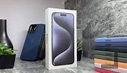 BLUE TITANIUM iPhone in ALL iPhone 15 Pro Max Cases: SILICONE/CLEAR/FINEWOVEN CASES