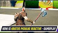 How is Kratos Pickaxe reactive - Kratos Bundle Gameplay in Fortnite Chapter 2 Season 5