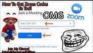 How To Get Zoom Meeting Codes And ID's.