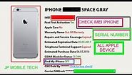 Check iPhone imei or Serial number for any APPLE device