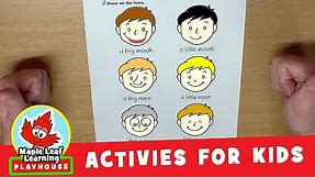 Funny Faces Activity for Kids | Maple Leaf Learning Playhouse