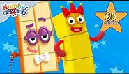 Grade One Math For Kids | Numberblocks 1 Hour Compilation | 123 - Numbers Cartoon For Kids