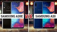 Samsung A20E vs Samsung A20 || Quick Comparison - Display, Camera, Battery, Benchmark & More