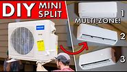 DIY MULTI-ZONE Ductless MINI SPLIT Installation in New Construction!