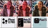 Unbiased iPhone 12 Pro vs Note 20 vs Pixel 5 Camera Test