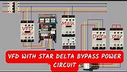 🔴VFD WITH STAR DELTA BYPASS POWER CIRCUIT || VFD Bypass || Starter || vfd bypass panel || CONTROL