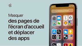 Masquer des pages de l’écran d’accueil et déplacer des apps sur votre iPhone - Assistance Apple