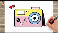 How to Draw a Cute Camera Easy for KIDS step by step @CuteEasyDrawings