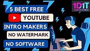 How to Make Intro Video for YouTube Channel | Best Free Intro Makers No Watermark | 1 Day 1 Tutorial