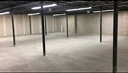 Empty new 5000 square foot warehouse