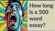 How long is a 500 word essay?