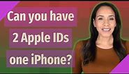 Can you have 2 Apple IDs one iPhone?