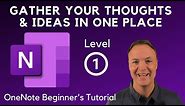 Microsoft OneNote for Windows 10 Tutorial - Beginner's Level 1