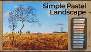 Pastel Drawing Lesson - Simple Landscape