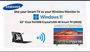How to connect your Windows 11 PC Laptop Wirelessly to a Samsung Smart TV through Screen Mirroring