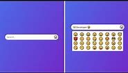How To Create Search Bar With Emoji Icons Using HTML & CSS & JS | Input Fields