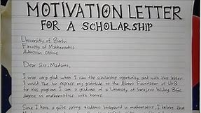 How To Write A Motivation Letter for Scholarships Step by Step Guide | Writing Practices