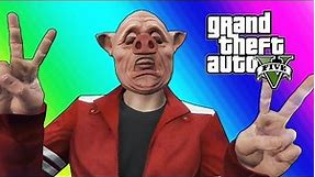 GTA 5 Online Funny Moments - Body Glitch & Bald Piggy!