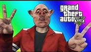 GTA 5 Online Funny Moments - Body Glitch & Bald Piggy!