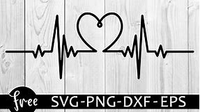 Nurse svg free, heartbeat svg, medicine svg, digital download, silhouette cameo, free vector files, healthcare cut files, png, dxf, eps 0217