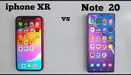 iphone XR VS Samsung Note 20 || Speed Test