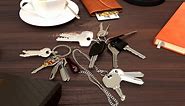 AmazinGizmo Smart Key Holder & Key Organizer Keychain - House & Car Compact Black Multi Key Chain with Pocket Clip & Carabiner - up to 12 Folding Keys & More