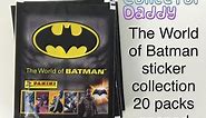 The World of Batman panini sticker collection 20 packets opened