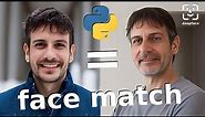 Face recognition and face matching with Python and DeepFace | Facial analysis | Computer vision