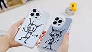 2 Pack Ghostface Phone Case for iPhone 13 pro 6.1 Inch, Dancing Demon Print Silver Shinny Phone case for Boys Men, Aesthetic Cool Designed Soft TPU Edge with Bumper Shockproof Protective Case