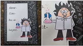 Easy chemistry project file decoration idea. Practical file, notebook, scrapbook decoration idea.