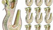 Zonon 10 Pack 5/16'' Chain Hook, Clevis Hook Grade 70 Forged Steel Tow Hook Clevis Grab Hooks for 5/16 Inch Grade 70 Chain for Trailer Truck Transport