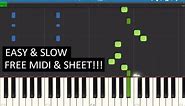 Astronomia EASY&SLOW piano tutorial with free MIDI & Sheet!