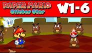 Paper Mario Sticker Star - Gameplay Walkthrough World 1-6 - Goomba Fortress (Nintendo 3DS)