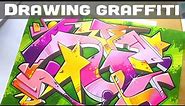 Drawing Abstract Graffiti on paper // Promarker drawing // Graffiti art