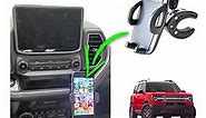 Phone Mount holder compatible with Ford Bronco Sport center console dashboard | clamp on style with magetic, clamp, fast charge, mag safe attachments | 2021 2022 2023