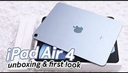 iPad Air 4 Sky Blue unboxing & first look! 🍎💙