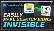 How to Make Desktop ICONS Invisible Windows 11 || HIDE Desktop Inons [EASY PROCESS]