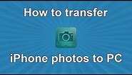 How to transfer iPhone photos to PC