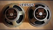 Celestion V30 'normal' (made in China) compared to Celestion V30 'Mesa' (made in UK)