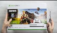 Xbox ONE S - FORTNITE Console Unboxing + EON SKIN BUNDLE