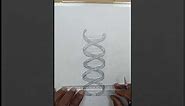 How to draw DNA Easy technique/DNA double helix structure