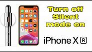 How to Turn off Silent mode on iPhone XR (Mute Switch)