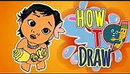 How to Draw Moana - Step by Step | FREE Coloring Page Printable | DrawingwithKIDS